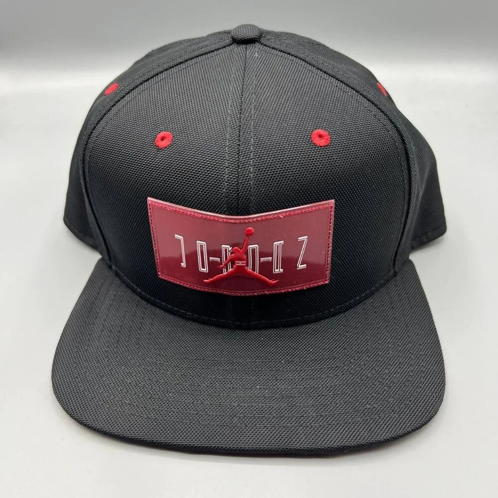 Air Jordan Hat Men‎ Black Red Jumpan Bred Snap Back Cap